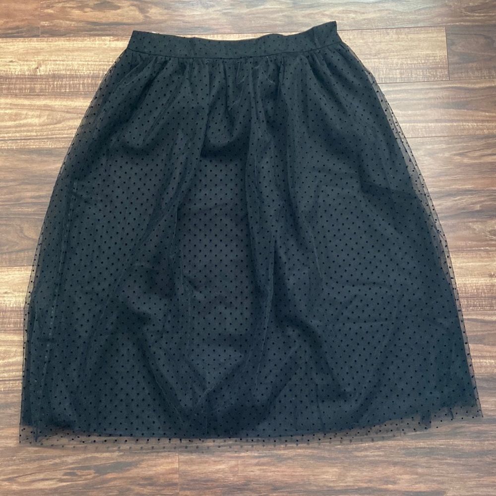 NWT Velvet Dot Midi Skirt